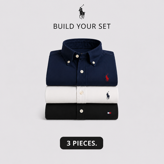 3-Piece Premium Oxford Shirt Set
