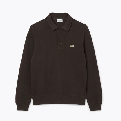 L.C Ribbed Cotton Polo Collar Sweatshirt